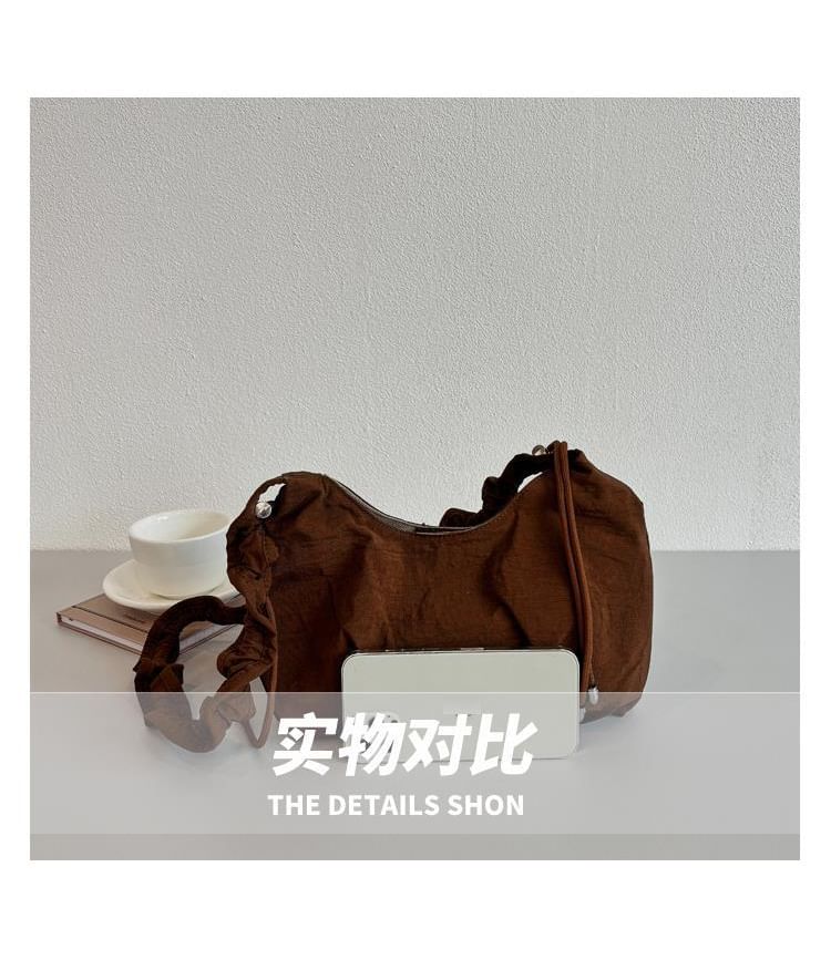 Strap Bag Ruched Plain Crossbody