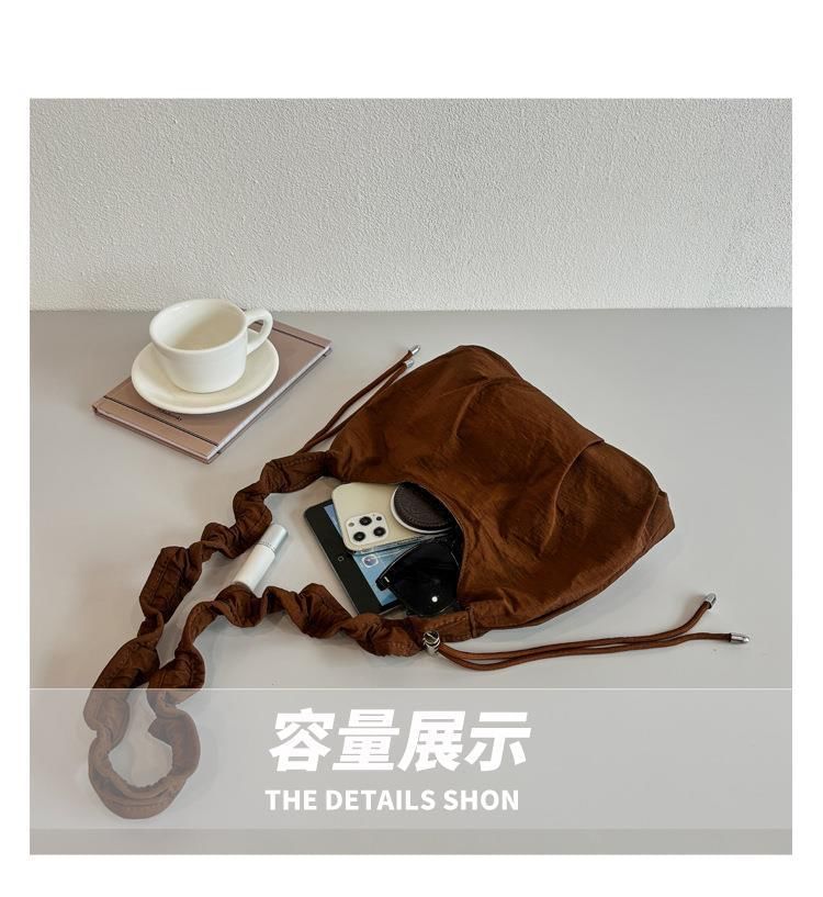 Strap Bag Ruched Plain Crossbody
