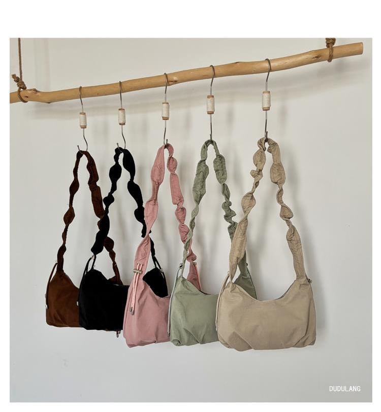 Strap Bag Ruched Plain Crossbody