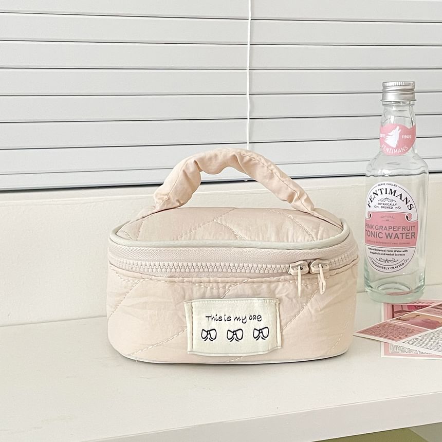 Applique Fabric Makeup Bag