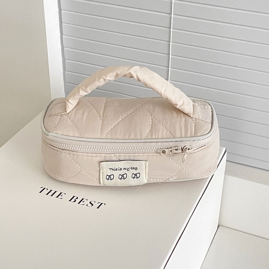 Applique Fabric Makeup Bag
