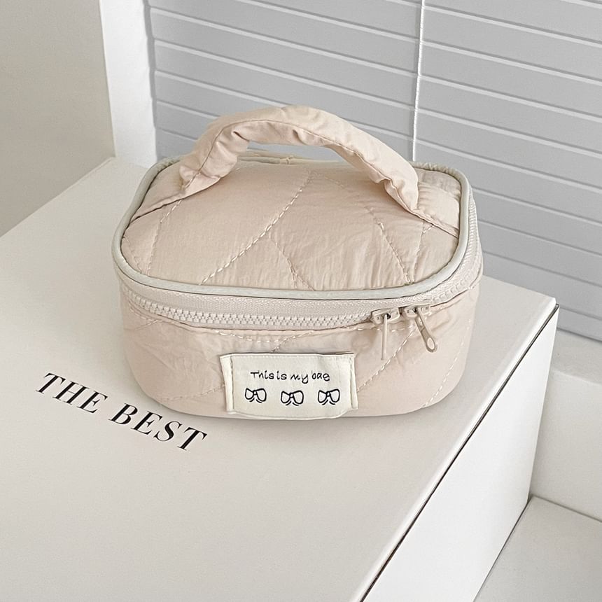 Applique Fabric Makeup Bag