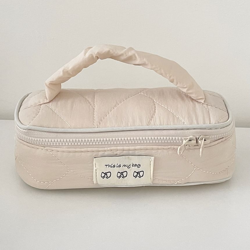 Applique Fabric Makeup Bag