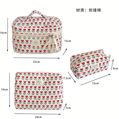 Floral Fabric Makeup Bag / Clutch