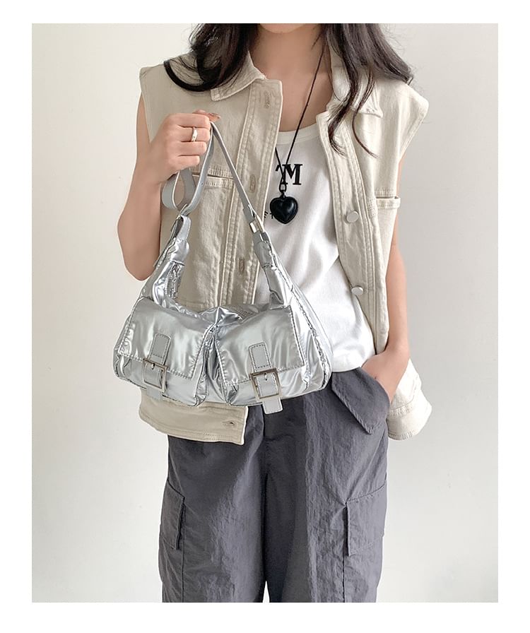 Shoulder Buckled Bag Multi-Pocket