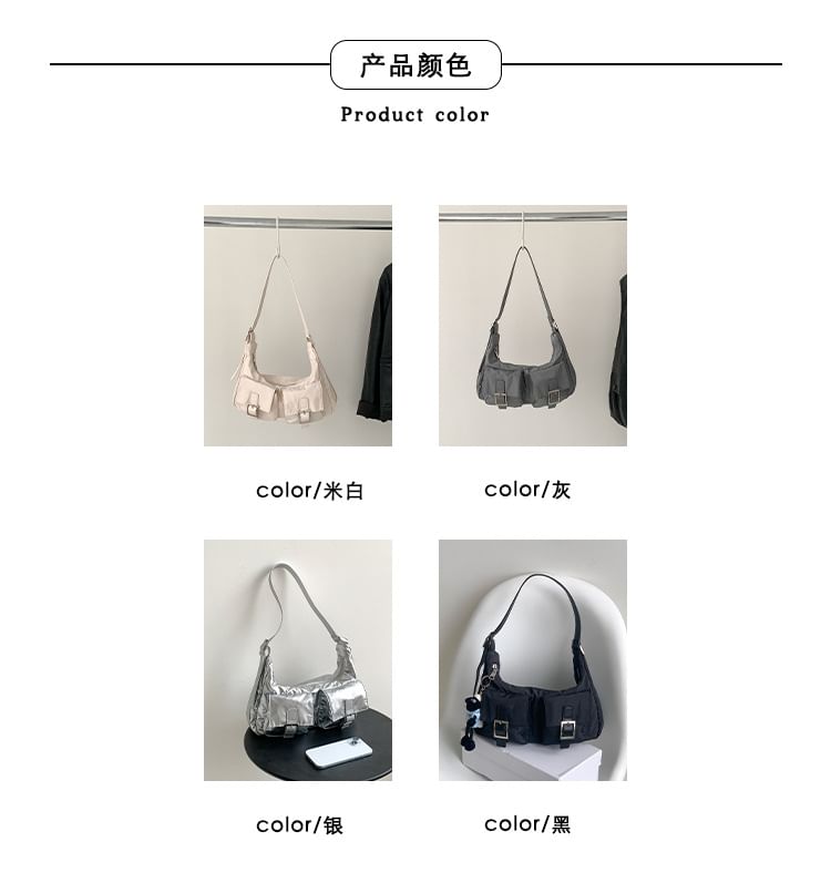 Shoulder Buckled Bag Multi-Pocket