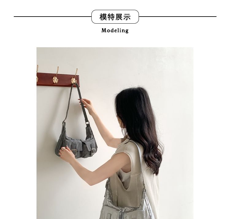 Shoulder Buckled Bag Multi-Pocket