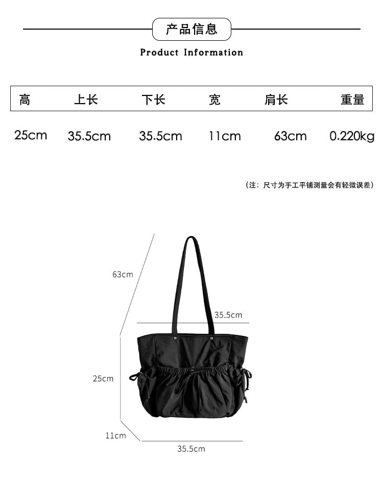Tote Bag Bow Multi-Pocket