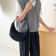 Bag Suede Faux Shoulder