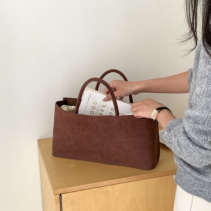 Tote Bag Suede Faux