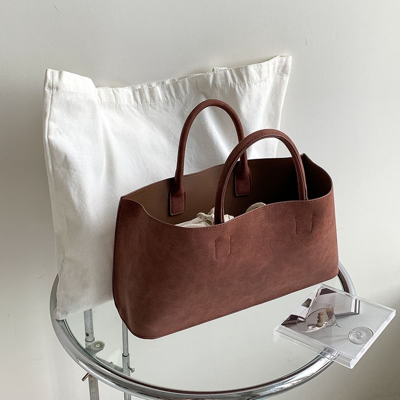 Tote Bag Suede Faux