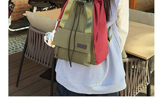 Charm / Nylon Backpack Drawstring Set Bag