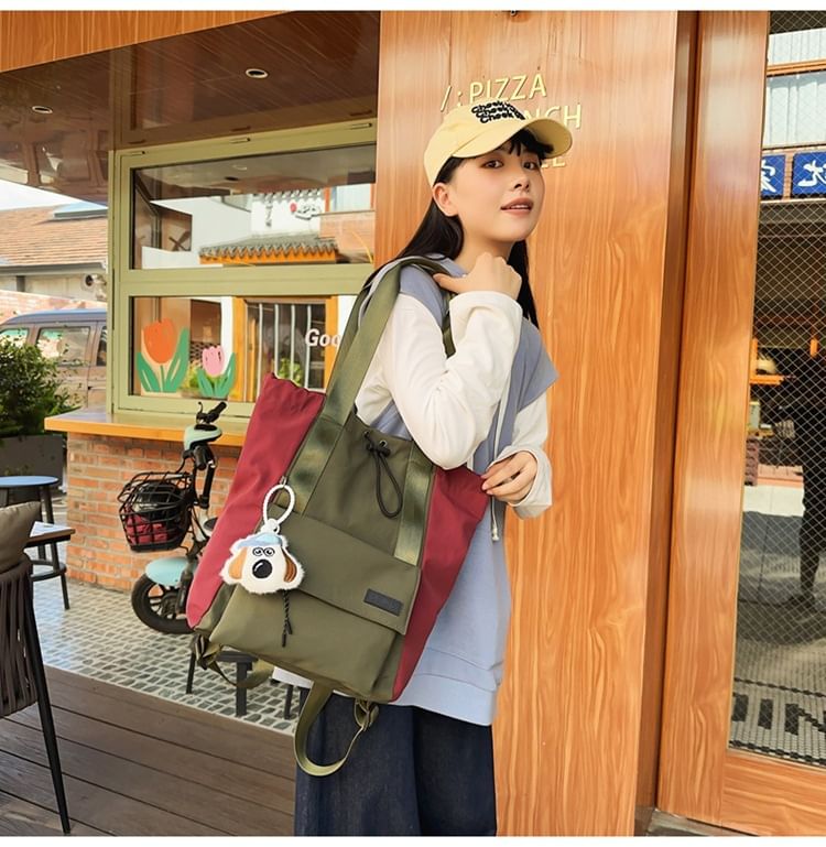 Charm / Nylon Backpack Drawstring Set Bag