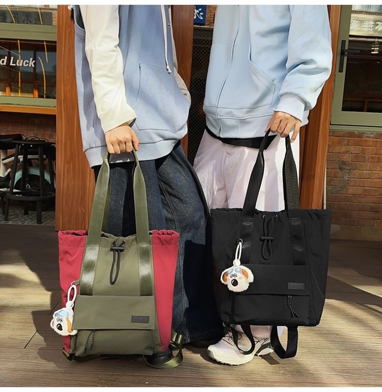 Charm / Nylon Backpack Drawstring Set Bag