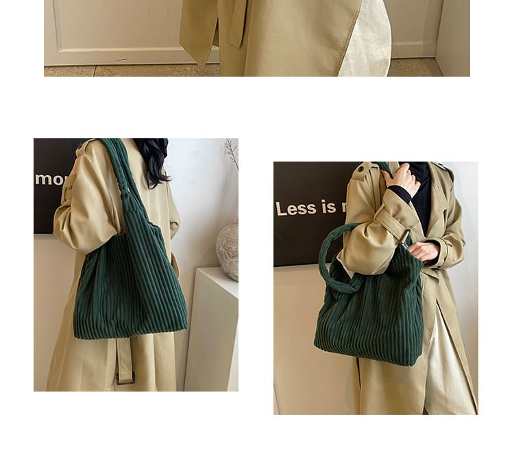 Plain Corduroy Bag Tote