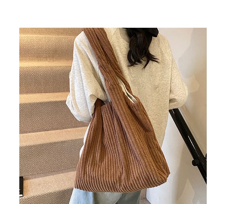 Plain Corduroy Bag Tote