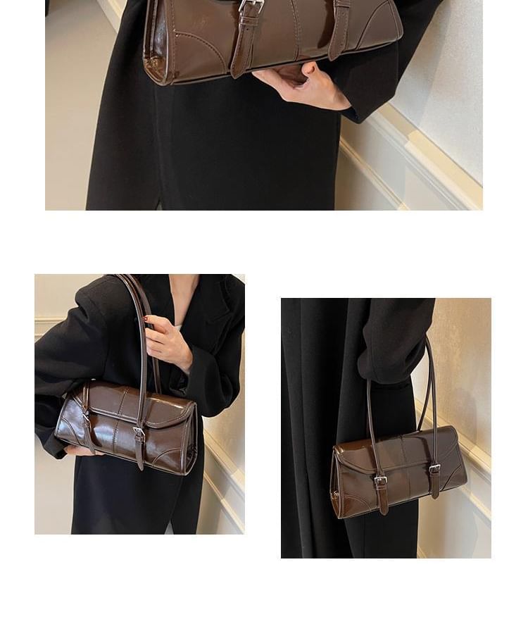 Tote Leather Flap Faux Bag