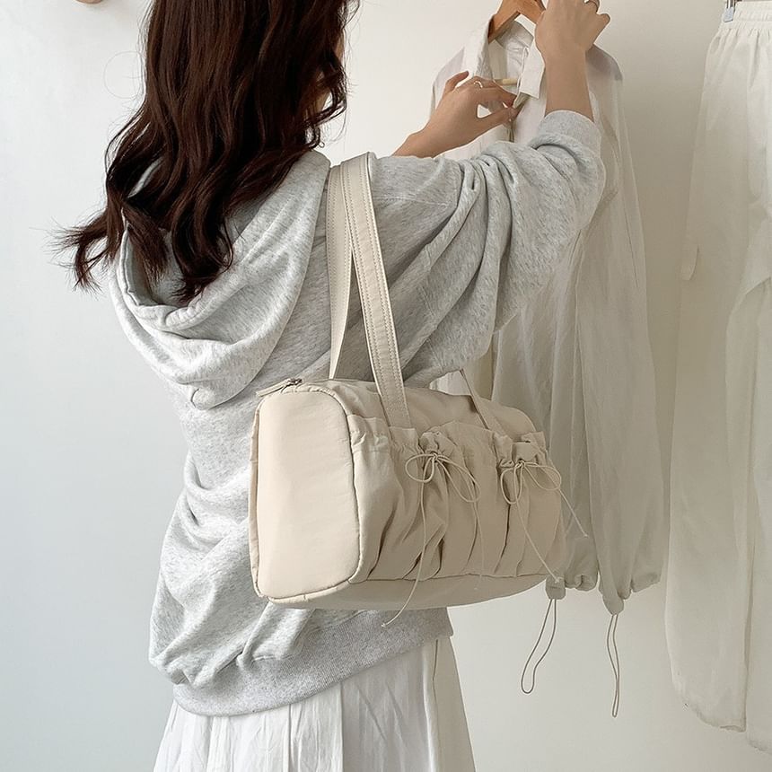 Tote Plain Bag Nylon Bow