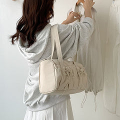 Tote Plain Bag Nylon Bow