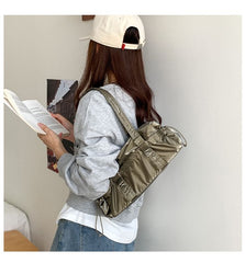 Bag Plain Shoulder Drawstring
