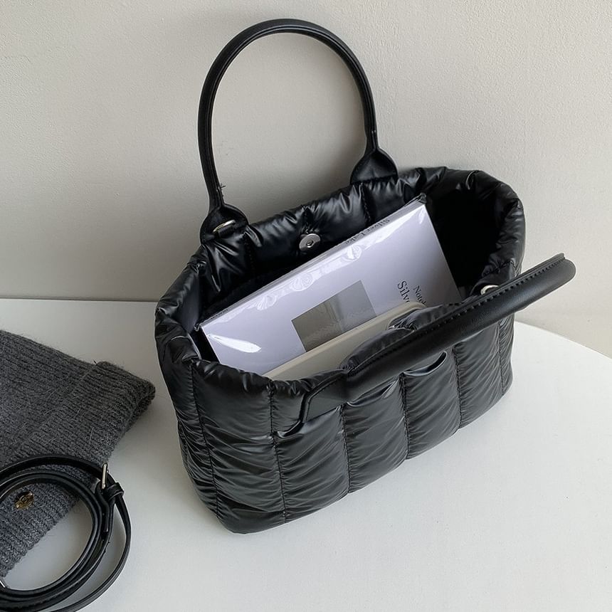 Tote Plain Ribbed Bag