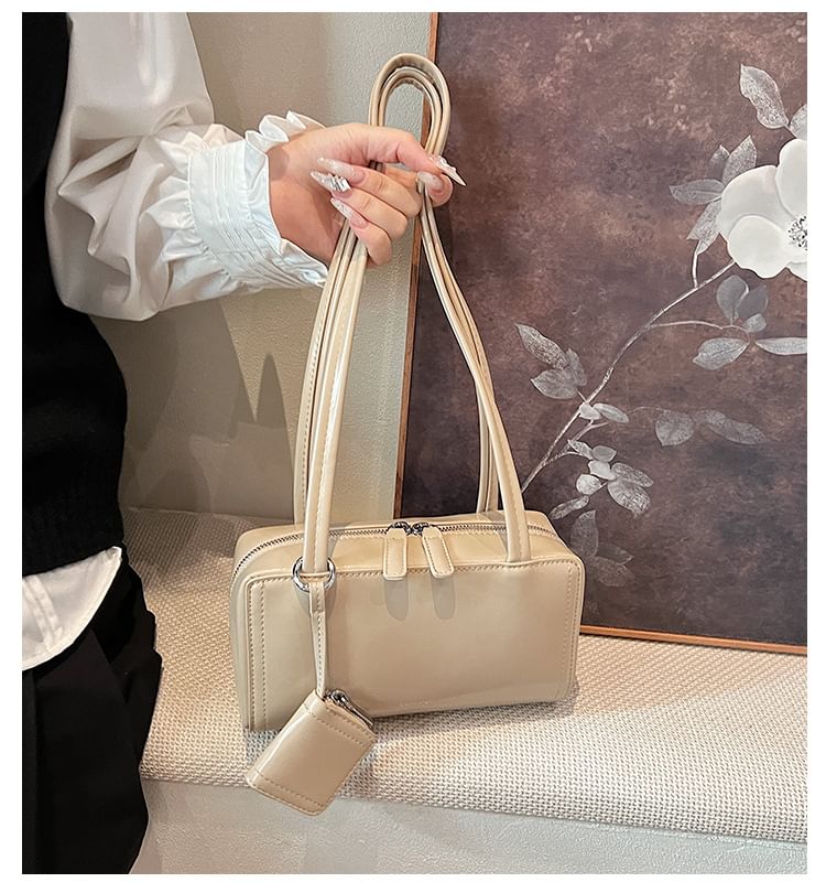 Faux Leather Shoulder Bag Box