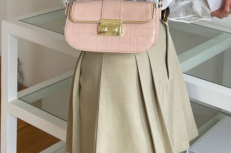 Bag Faux Shoulder Leather Flap