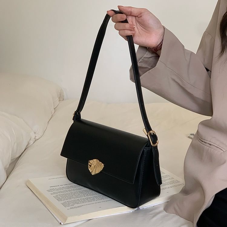 Faux Bag Shoulder Flap Leather