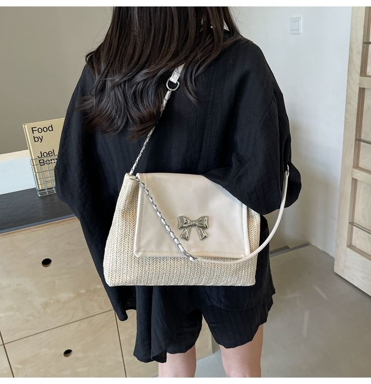 Bag Flap Woven Shoulder Bow