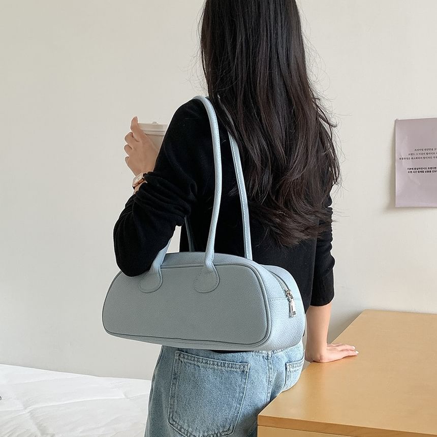 Leather Bag Plain Shoulder Faux
