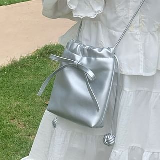 Drawstring Bag Bow Crossbody