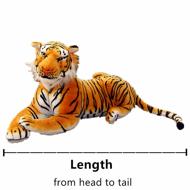 Length including tail Big Tiger  Plush Toy Soft Stuffed Animals Simulation White Tiger Jaguar Doll Children Kids Birthday Gift
