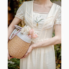 Lilly of The Valley Embroidered CottagecoreDress