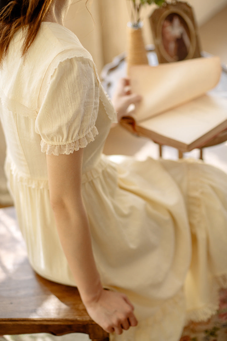 Lilly of The Valley Embroidered CottagecoreDress
