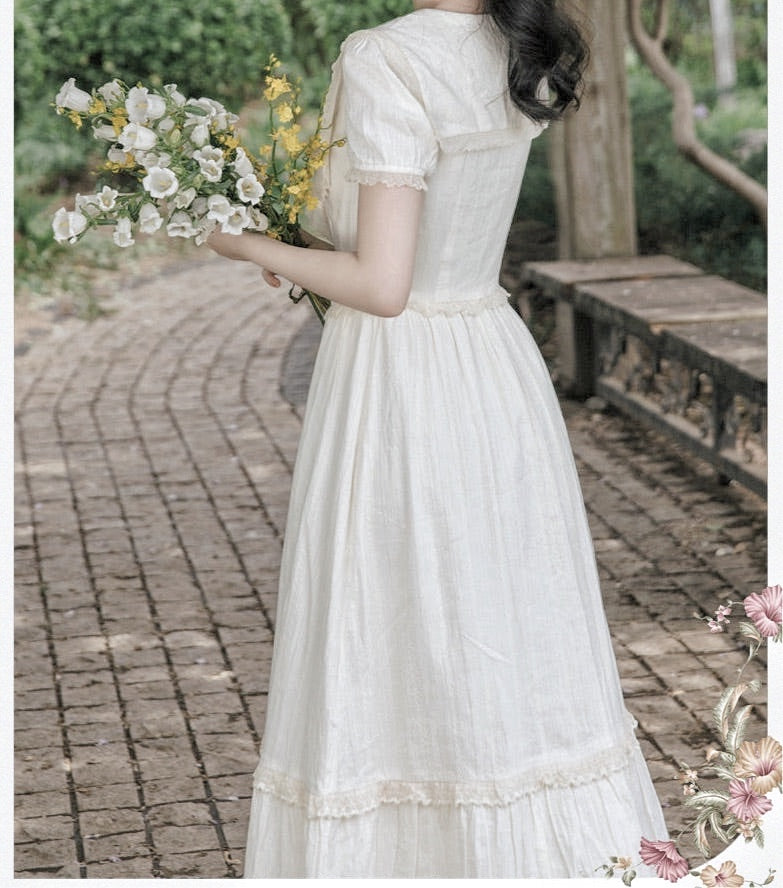 Lilly of The Valley Embroidered CottagecoreDress