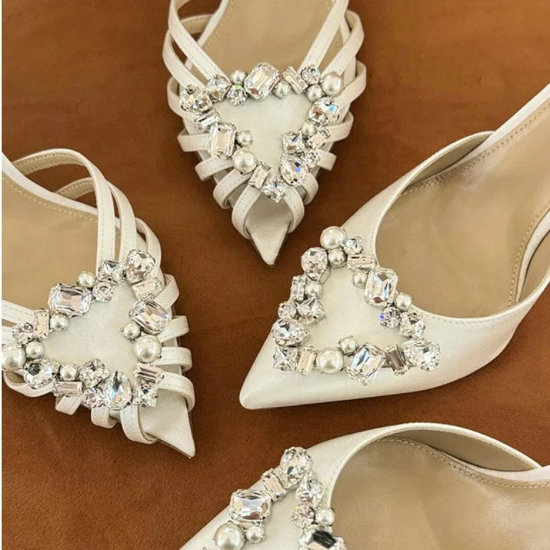 Love Rhinestone Pointy Stiletto Heel