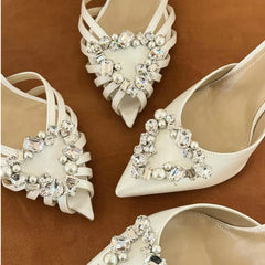 Love Rhinestone Pointy Stiletto Heel