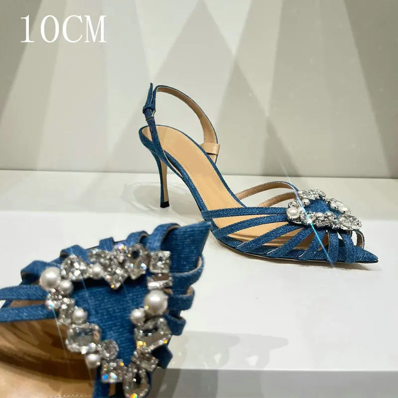 Love Rhinestone Pointy Stiletto Heel