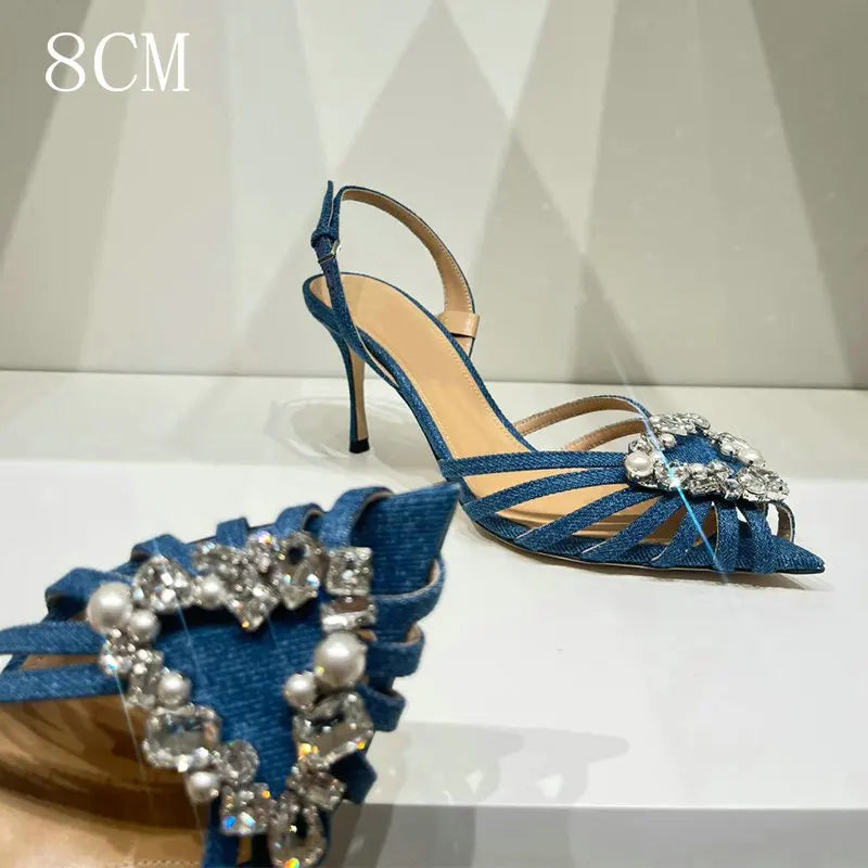 Love Rhinestone Pointy Stiletto Heel