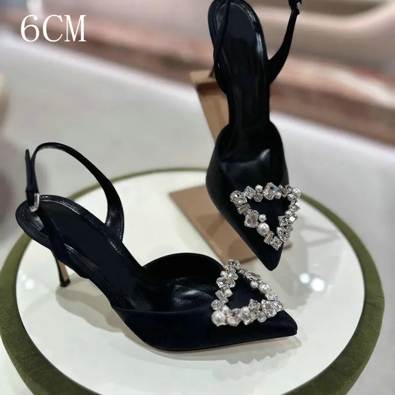 Love Rhinestone Pointy Stiletto Heel