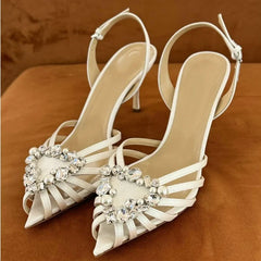 Love Rhinestone Pointy Stiletto Heel