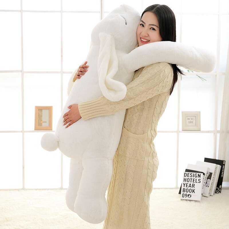 Schönes Riesentier 90cm 120cm Weiches Cartoon-Häschen mit großen Ohren Plüschtier Kaninchen Gefülltes Kissen Mädchen Geschenk 