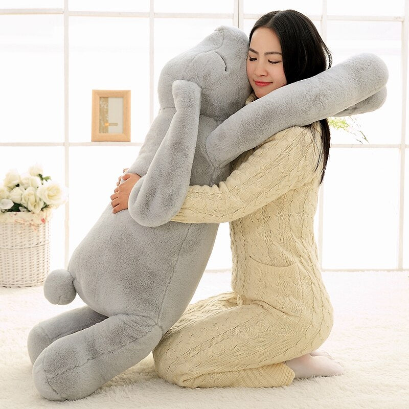 Schönes Riesentier 90cm 120cm Weiches Cartoon-Häschen mit großen Ohren Plüschtier Kaninchen Gefülltes Kissen Mädchen Geschenk 