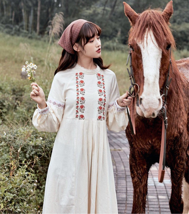 Mountain Traveller Mori Girl Vintage-style Cottagecore Dress