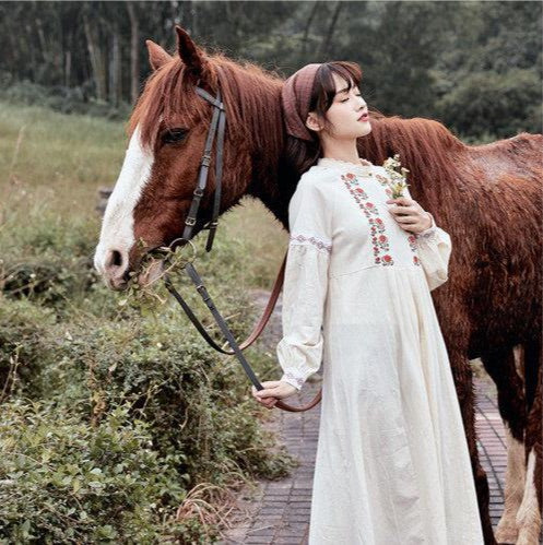 Mountain Traveller Mori Girl Vintage-style Cottagecore Dress