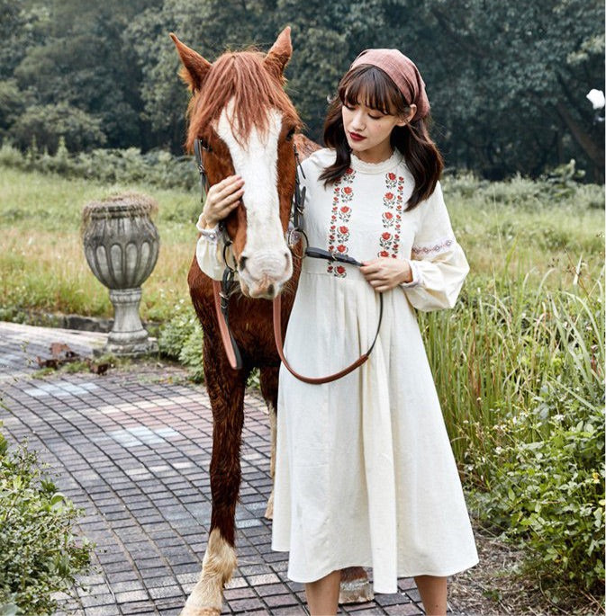 Mountain Traveller Mori Girl Vintage-style Cottagecore Dress