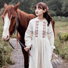 Mountain Traveller Mori Girl Vintage-style Cottagecore Dress