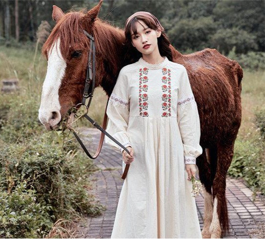 Mountain Traveller Mori Girl Vintage-style Cottagecore Dress