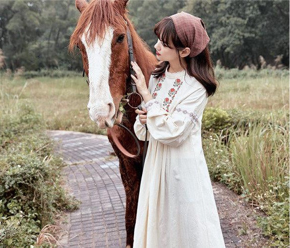 Mountain Traveller Mori Girl Vintage-style Cottagecore Dress