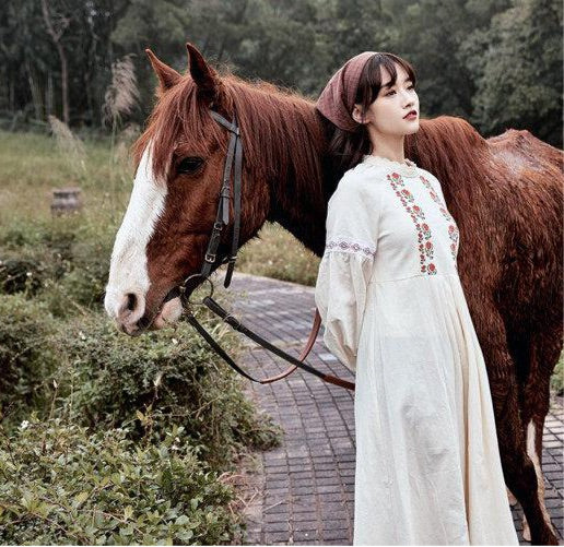 Mountain Traveller Mori Girl Vintage-style Cottagecore Dress